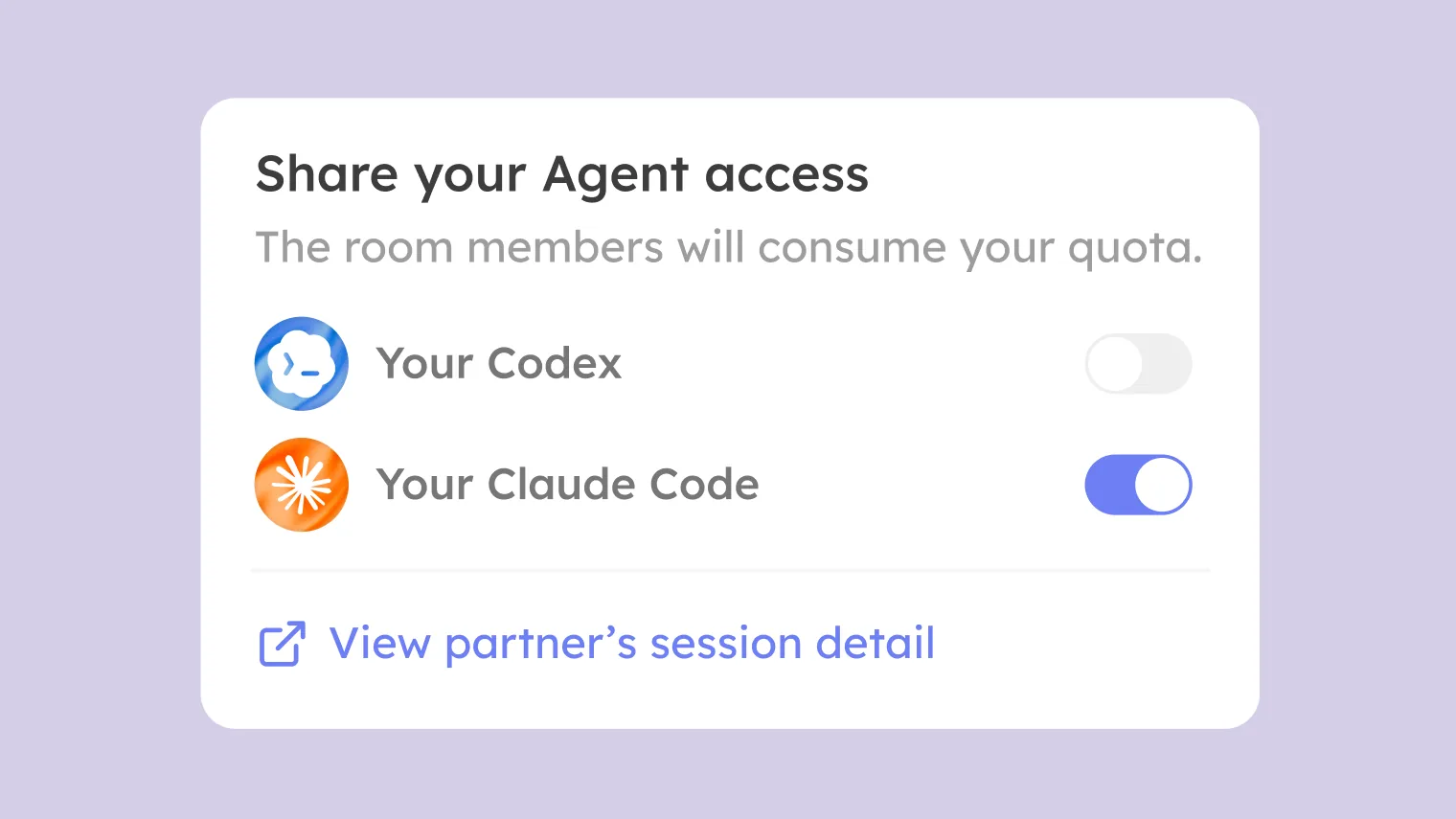 Two people sharing one Agent across a shared workspace beneath a vast planet
